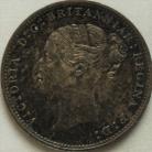 THREEPENCES SILVER 1881  VICTORIA SCARCE UNC T