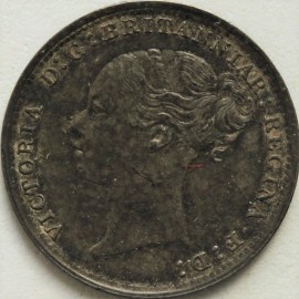 THREEPENCES SILVER 1884  VICTORIA  UNC.T.