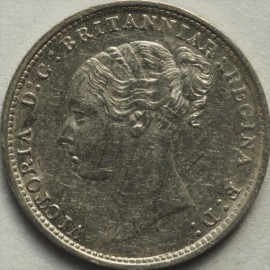 THREEPENCES SILVER 1884  VICTORIA  GEF