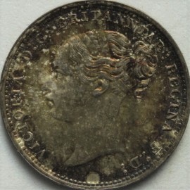 THREEPENCES SILVER 1885  VICTORIA  UNC.T.