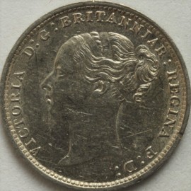 THREEPENCES SILVER 1885  VICTORIA  GEF