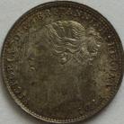 THREEPENCES SILVER 1886  VICTORIA    UNC T