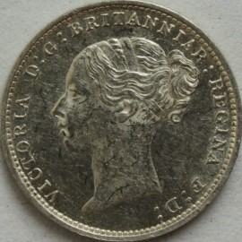 THREEPENCES SILVER 1886  VICTORIA  UNC LUS