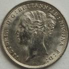 THREEPENCES SILVER 1887  VICTORIA YOUNG HEAD SCARCE BU