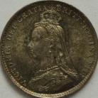 THREEPENCES SILVER 1887  VICTORIA JUBILEE HEAD SUPRB UNC T