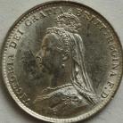 THREEPENCES SILVER 1888  VICTORIA BU