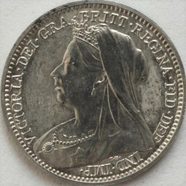 THREEPENCES SILVER 1893  VICTORIA OLD HEAD PROOF SUPERB FULL LUSTRE  FDC