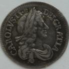 THREEPENCES SILVER 1679  CHARLES II GVF