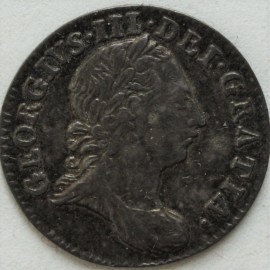 THREEPENCES SILVER 1763  GEORGE III  NEF