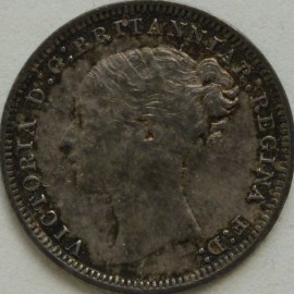 THREEPENCES SILVER 1878  VICTORIA  NEF