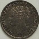 THREEPENCES SILVER 1887  VICTORIA YOUNG HEAD SCARCE NEF