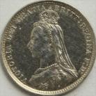 THREEPENCES SILVER 1888  VICTORIA GEF