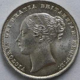 SHILLINGS 1866  VICTORIA DIE NUMBER 26  BU