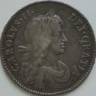 HALF CROWNS 1671  CHARLES II 3RD BUST V.TERTIO NVF