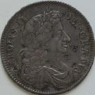 HALF CROWNS 1675  CHARLES II 4TH BUST SEPTIMO  SCARCE GVF/NEF