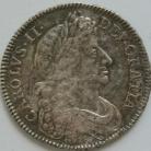 HALF CROWNS 1676  CHARLES II 4TH BUST OCTAVO GEF