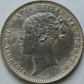 SIXPENCES 1877  VICTORIA DIE NO 34 EF