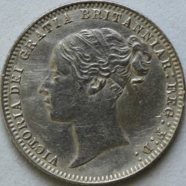 SIXPENCES 1877  VICTORIA DIE NO 34 EF