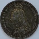 THREEPENCES SILVER 1893  VICTORIA JUB HEAD RARE NVF