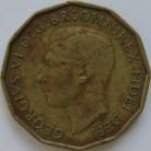 THREEPENCES BRASS 1949  GEORGE VI GVF