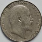 HALF CROWNS 1908  EDWARD VII SCARCE GF