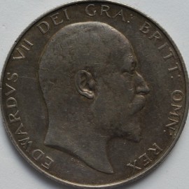 HALF CROWNS 1909  EDWARD VII  GVF