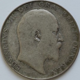 HALF CROWNS 1907  EDWARD VII  GF