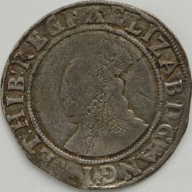 ELIZABETH I 1582 -1584 ELIZABETH I SHILLING. 6TH ISSUE. MM A.  F