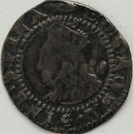 ELIZABETH I 1584 -1586 ELIZABETH I HALFGROAT. 6th issue. Without rose and date. MM Hand.  NVF