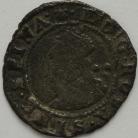 ELIZABETH I 1584 -1586 ELIZABETH I HALFGROAT. 6th issue. Without rose and date. MM Escallop. GF