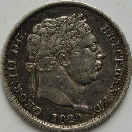 SHILLINGS 1820  GEORGE III  GVF