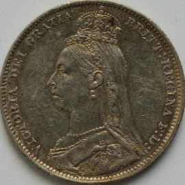 SHILLINGS 1889  VICTORIA LARGE HEAD NEF