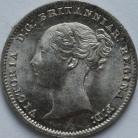 THREEPENCES SILVER 1850  VICTORIA SCARCE BU