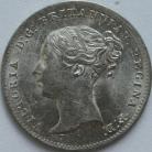 THREEPENCES SILVER 1860  VICTORIA  UNC LUS 