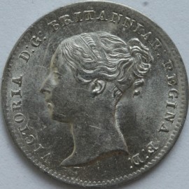 THREEPENCES SILVER 1860  VICTORIA  UNC LUS 