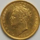 SOVEREIGNS 1825  GEORGE IV GEORGE IV BARE HEAD EF