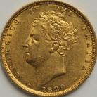 SOVEREIGNS 1829  GEORGE IV GEORGE IV BARE HEAD NEF