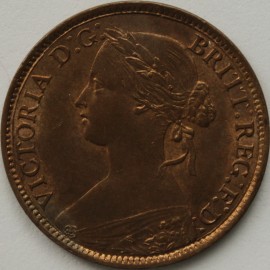 FARTHINGS 1861  VICTORIA 4 BERRIES F502 BU