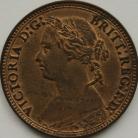 FARTHINGS 1879  VICTORIA LARGE 9 F540 NUNC LUS