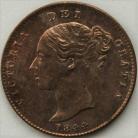 THIRD FARTHINGS 1844  VICTORIA LARGE G IN REG BU