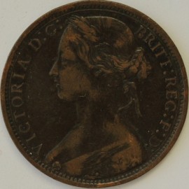 PENNIES 1873  VICTORIA  GVF