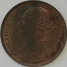 PENNIES 1884  VICTORIA F119 SPOTS ON REVERSE  GEF LUS