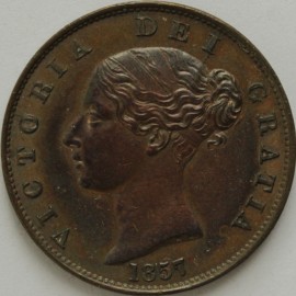 HALFPENCE 1857  VICTORIA  NEF