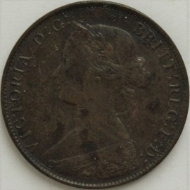 HALFPENCE 1861  VICTORIA F275 NO LCW GVF