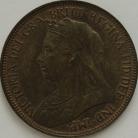 HALFPENCE 1896  VICTORIA LOW TIDE F371 SCARCE GEF