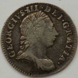 THREEPENCES SILVER 1762  GEORGE III  GVF