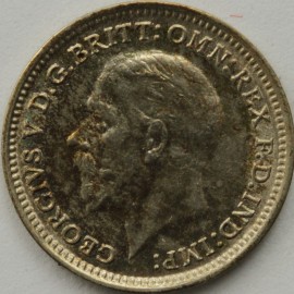THREEPENCES SILVER 1928  GEORGE V  GEF