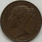 FARTHINGS 1842  VICTORIA VERY SCARCE GVF