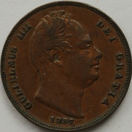 FARTHINGS 1837  WILLIAM IV  GVF