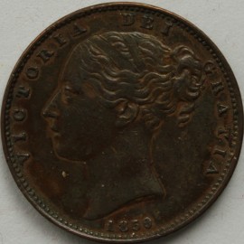 FARTHINGS 1850  VICTORIA SCARCE GEF